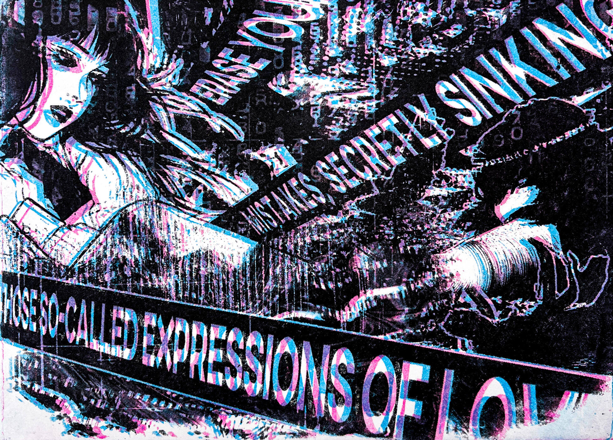 Synesthesia Ghost - Etching, 6.5 x 8.5in